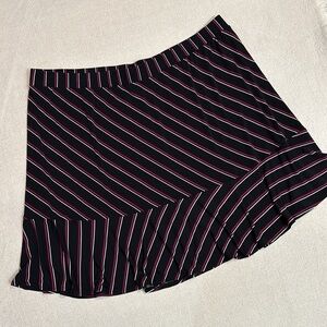 Lane Bryant Black Striped Fit & Flare Skirt 22/24